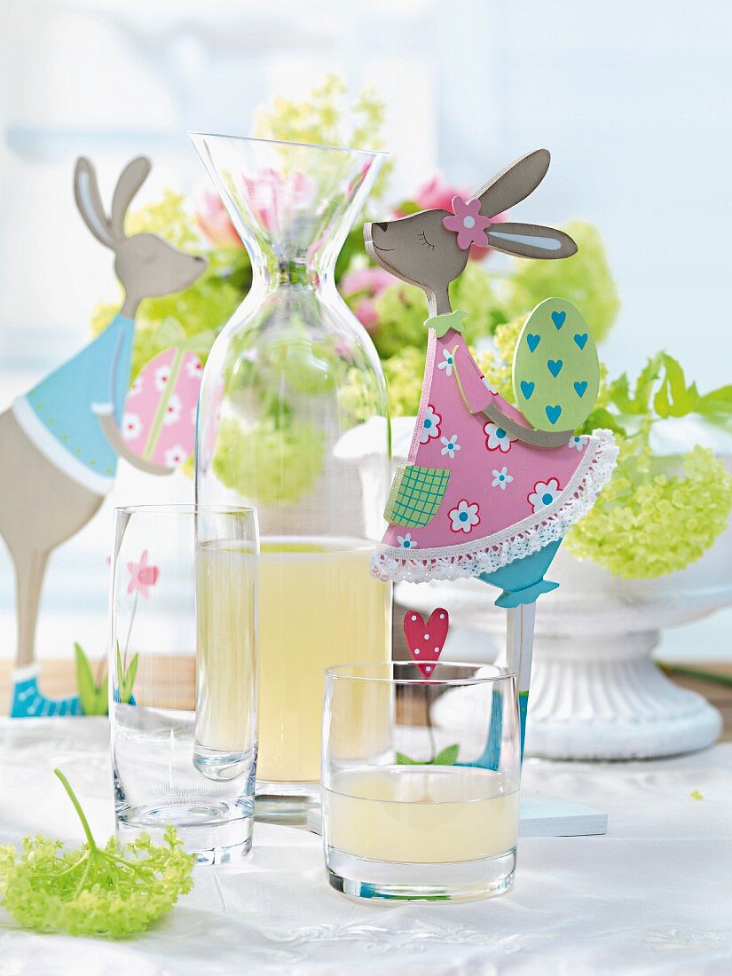 Lemonade on an Easter table