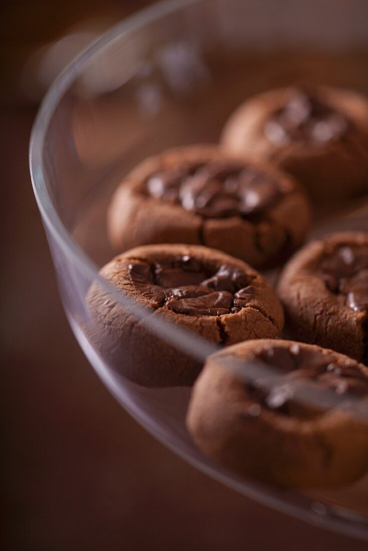 Chocolate biscuits with chocolate filling