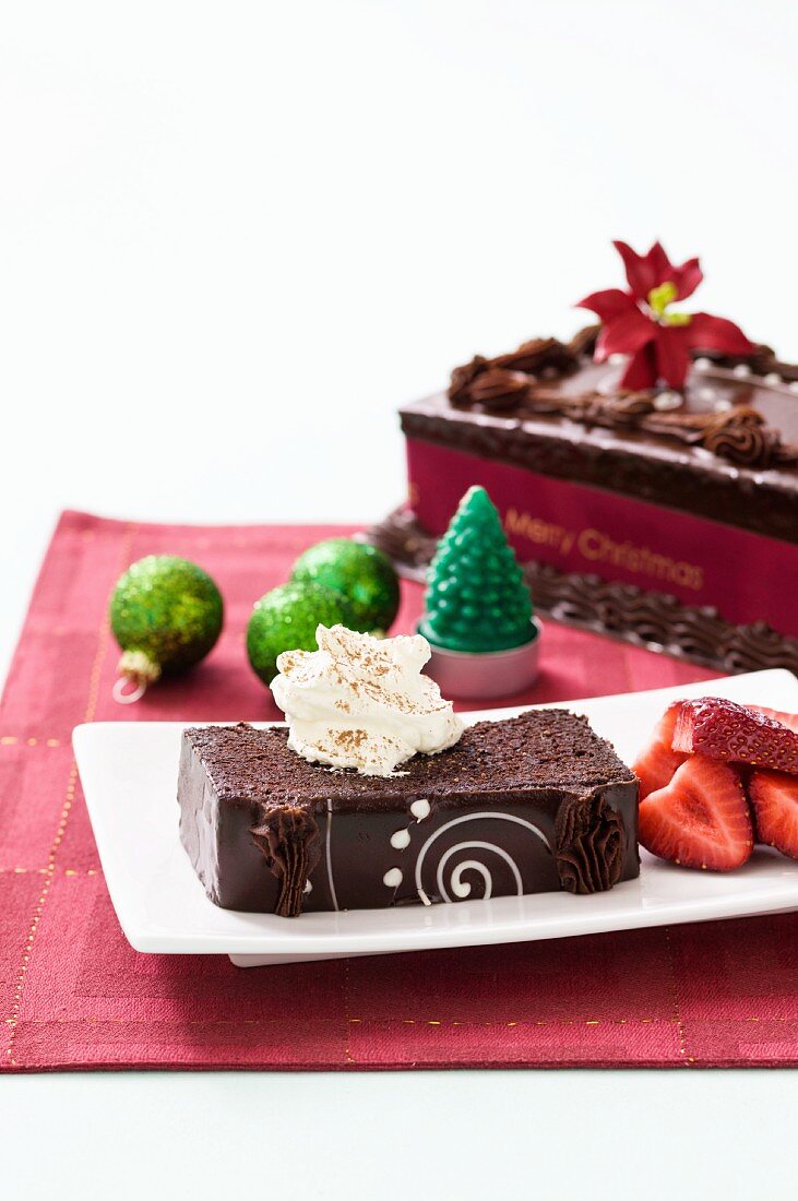 Chocolate mud cake for Christmas