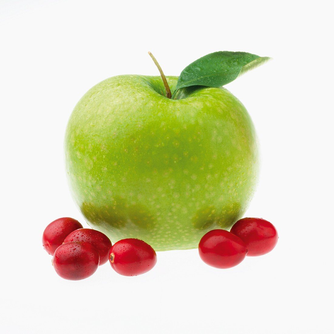 Cranberries and green apple