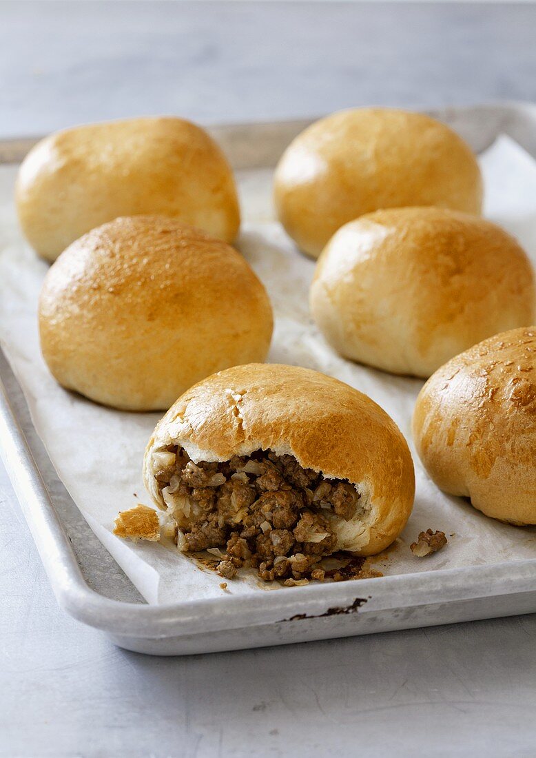 Nebraska Meat Pies auf Backblech (USA)