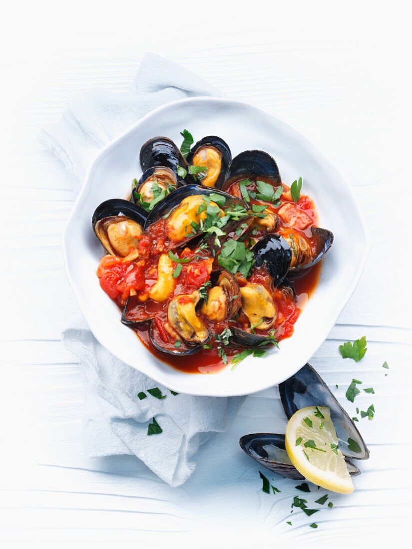 Mussels in tomato sauce