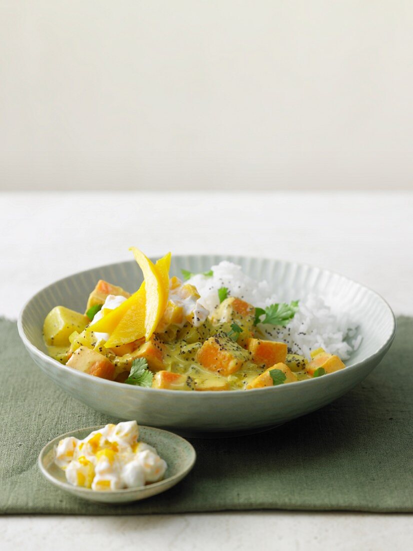 Sweet potato curry with rice