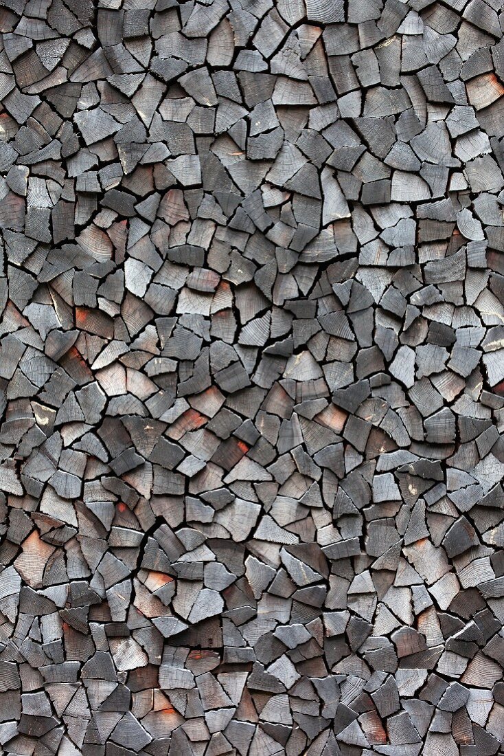 Stacked firewood (detail)