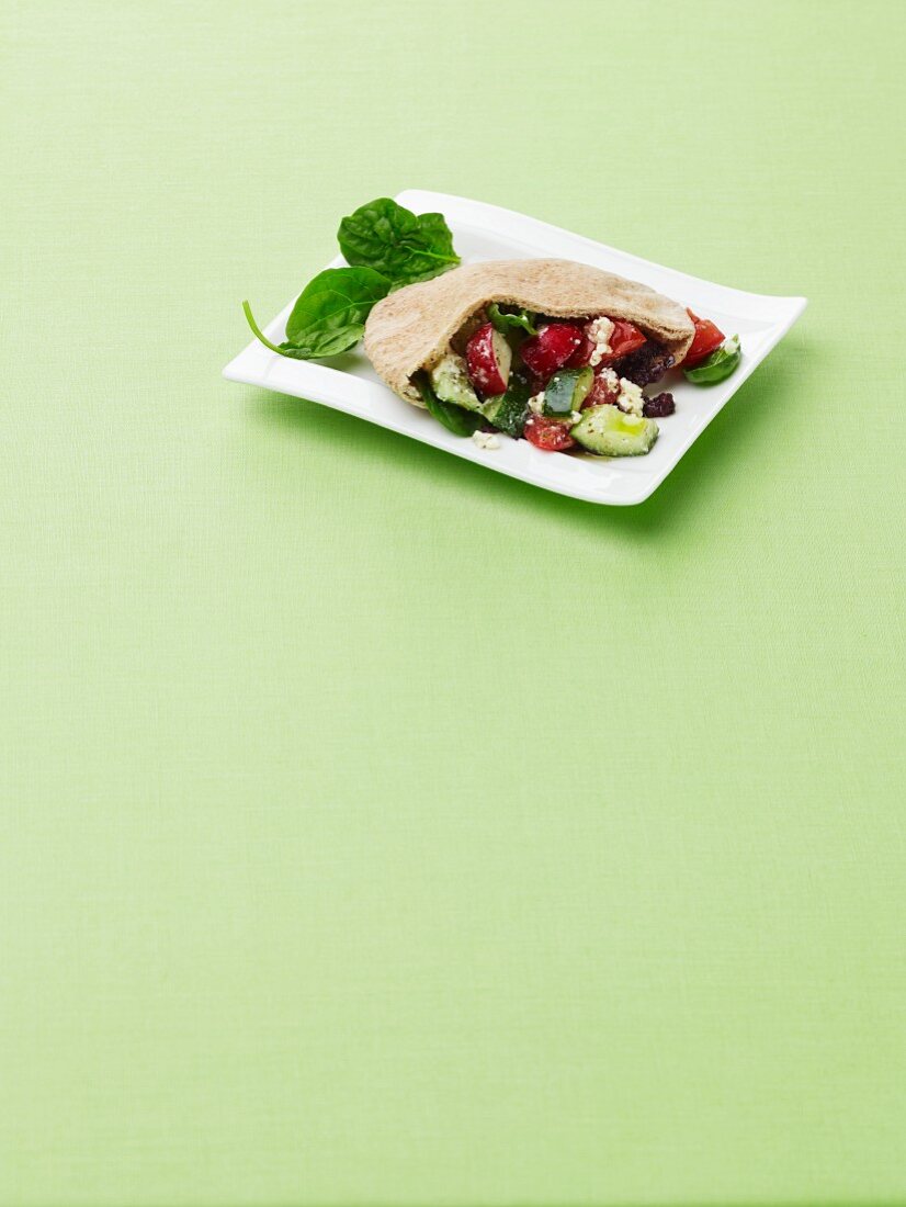 Greek Salad Stuffed Pita