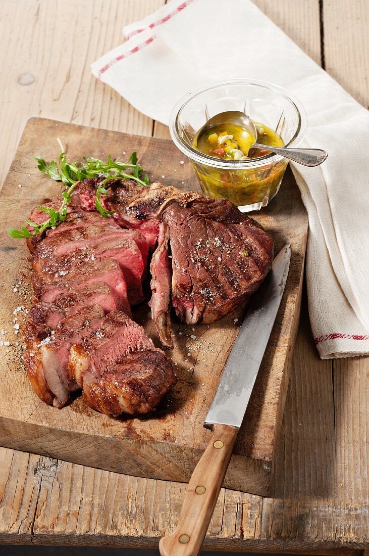 Bistecca alla fiorentina (beef steak, Florence, Italy)