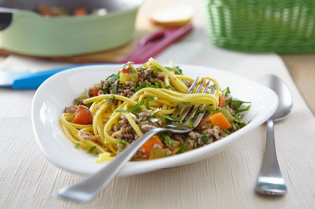 Spaghetti mit Hackfleisch