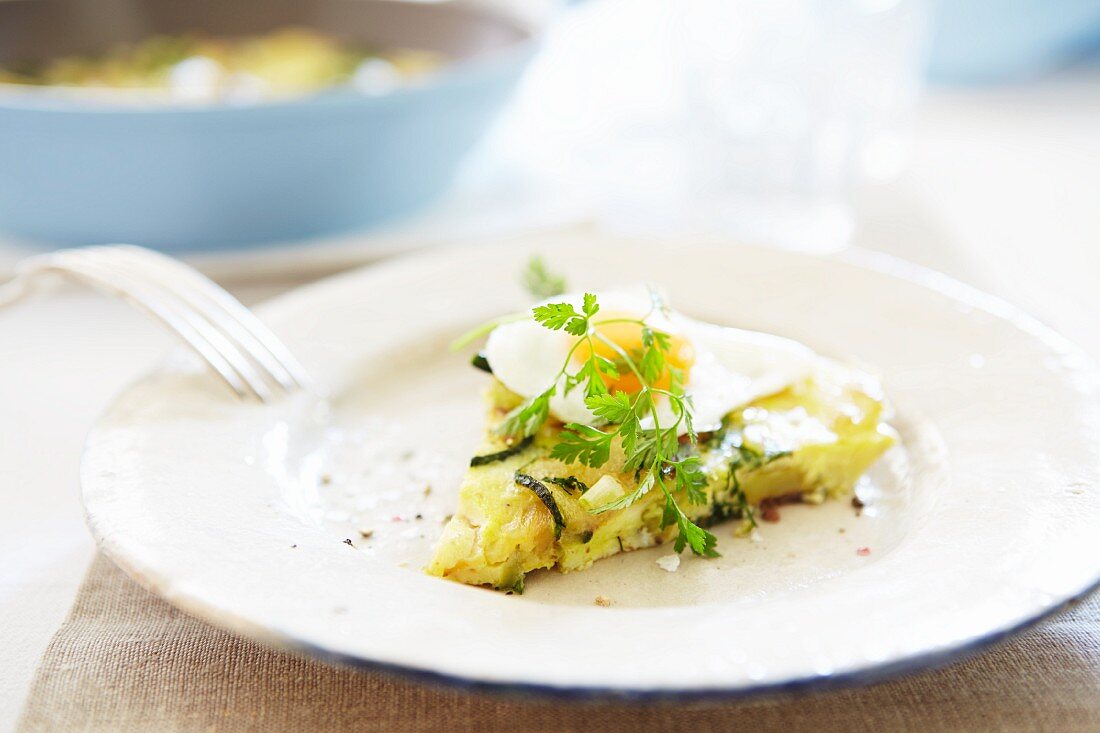 Zucchinifrittata mit Spigelei