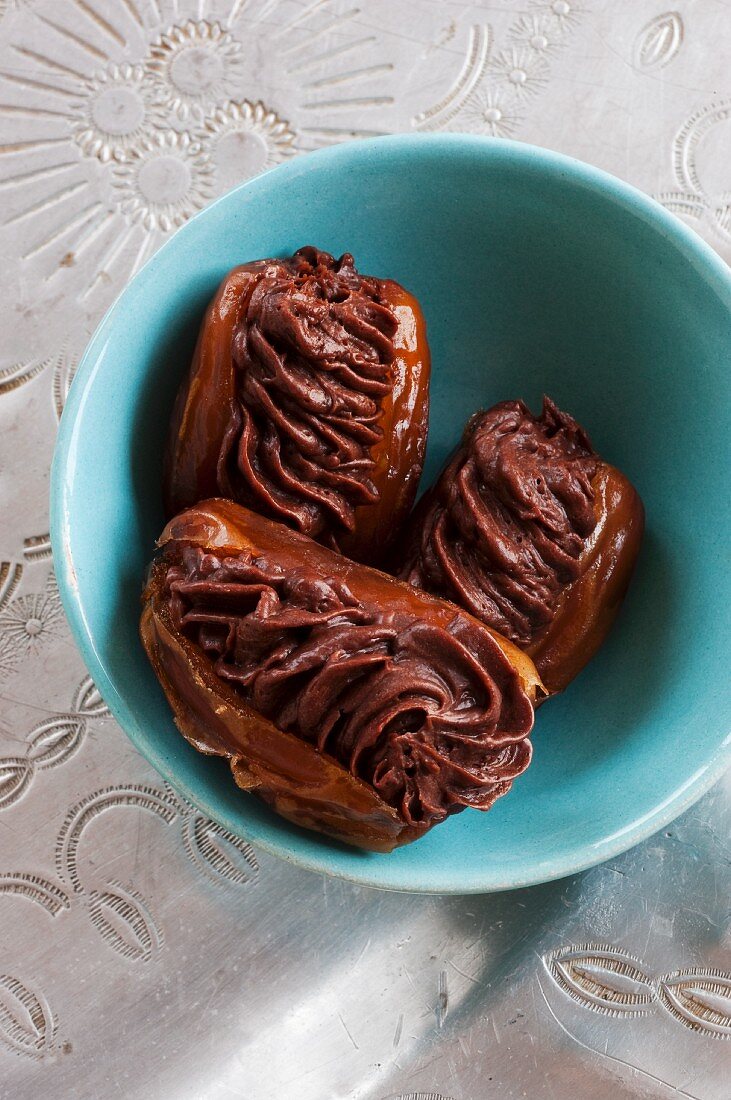 Dates filled with coffee cream