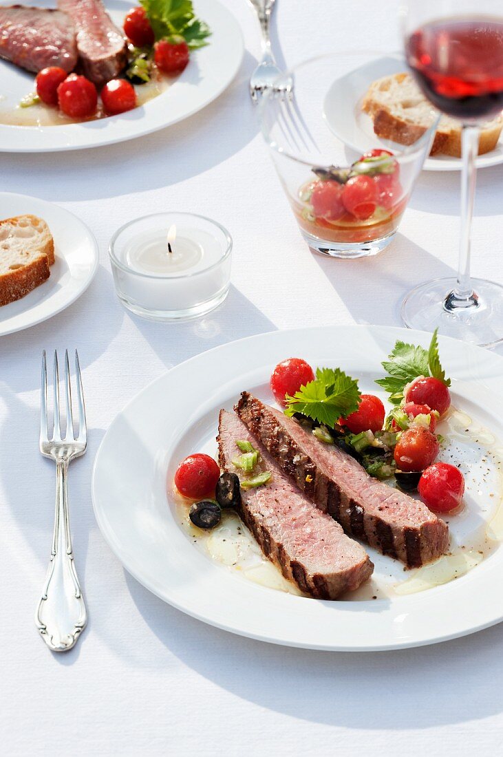 Prime boiled veal, grilled and served with tomato vinaigrette