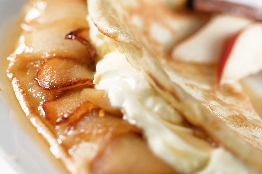 Pancakes with apples