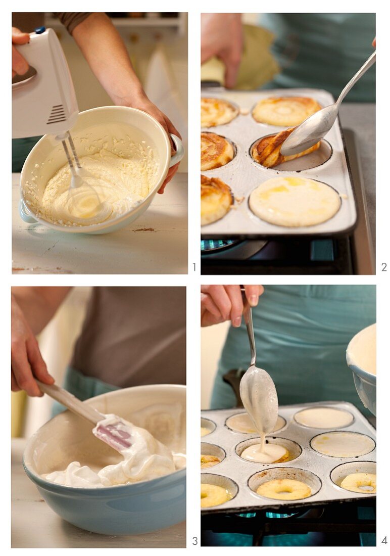 Pineapple pancakes being prepared