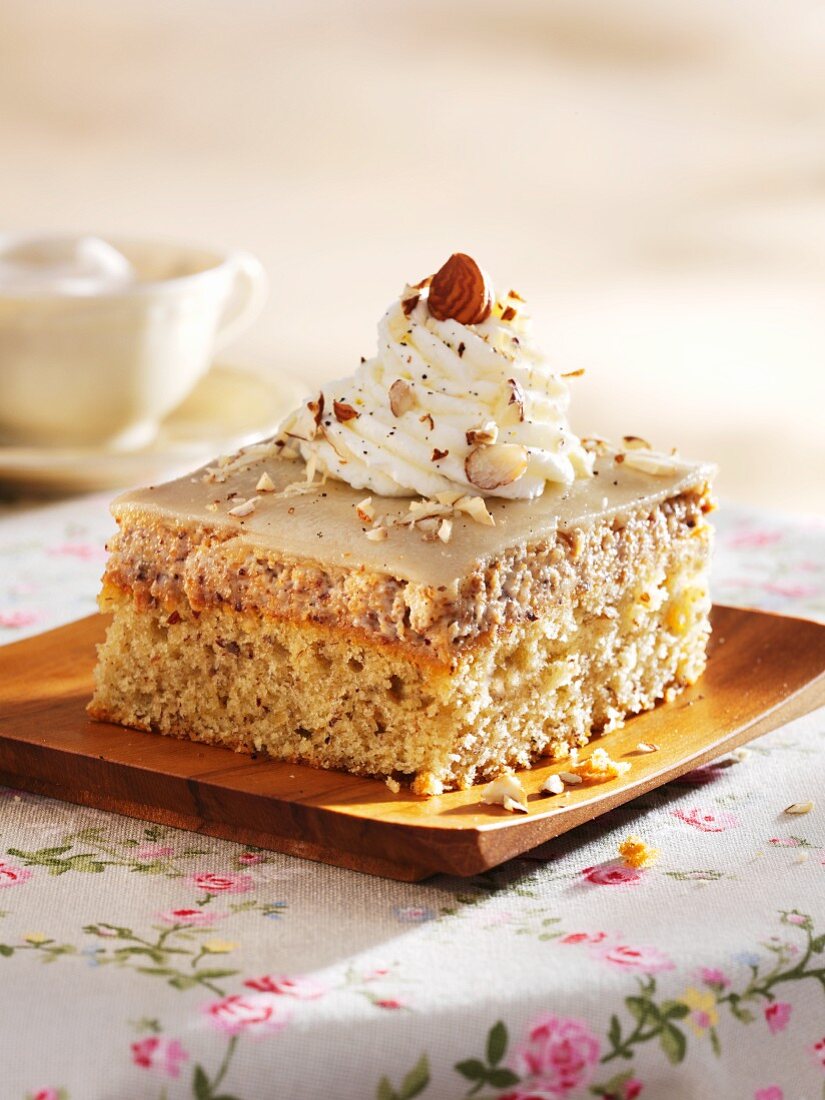 Marzipan and nut cream slices