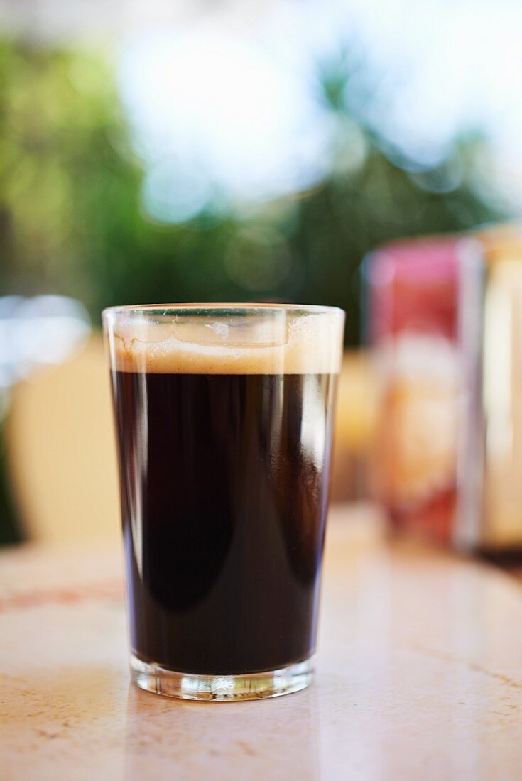 Coffee in a glass