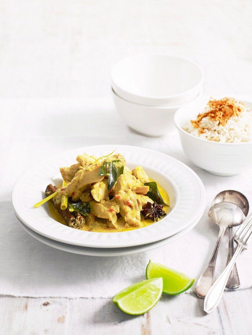 Hähnchencurry mit Reis (Malaysia)