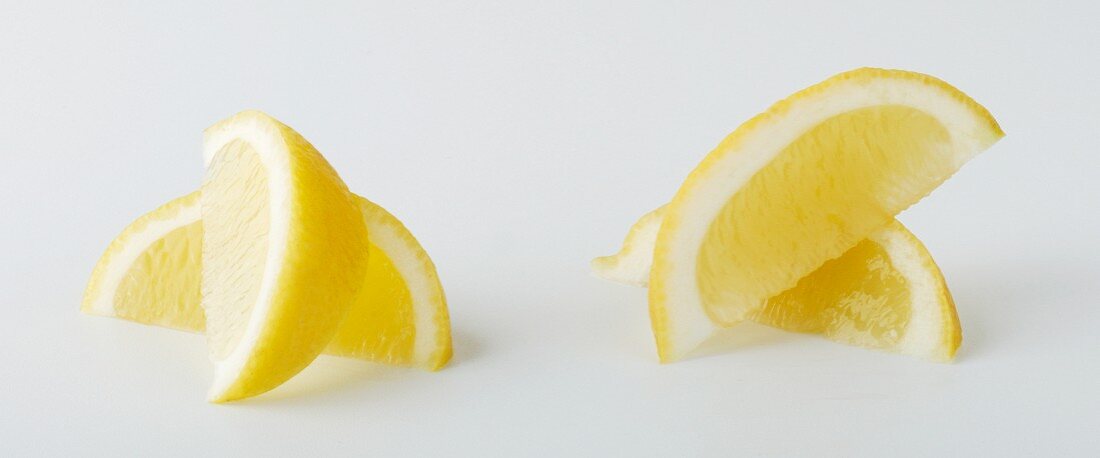Four wedges of lemon