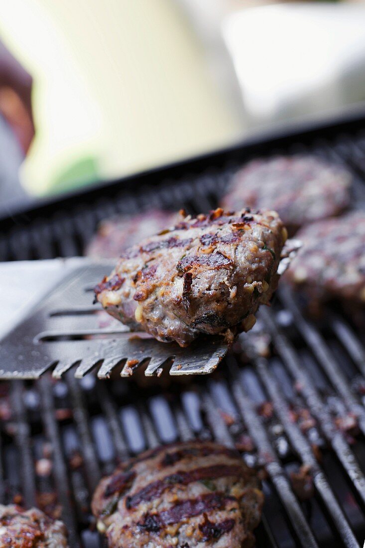 Grilled meat patties