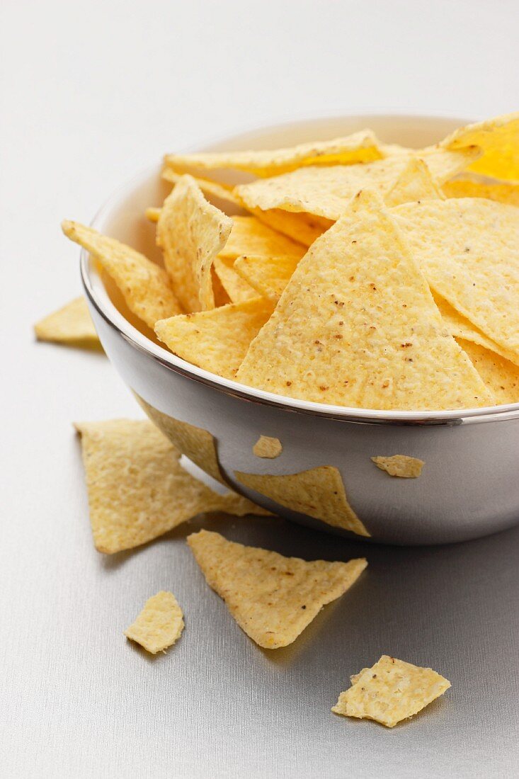 Tortillachips in einer Schüssel