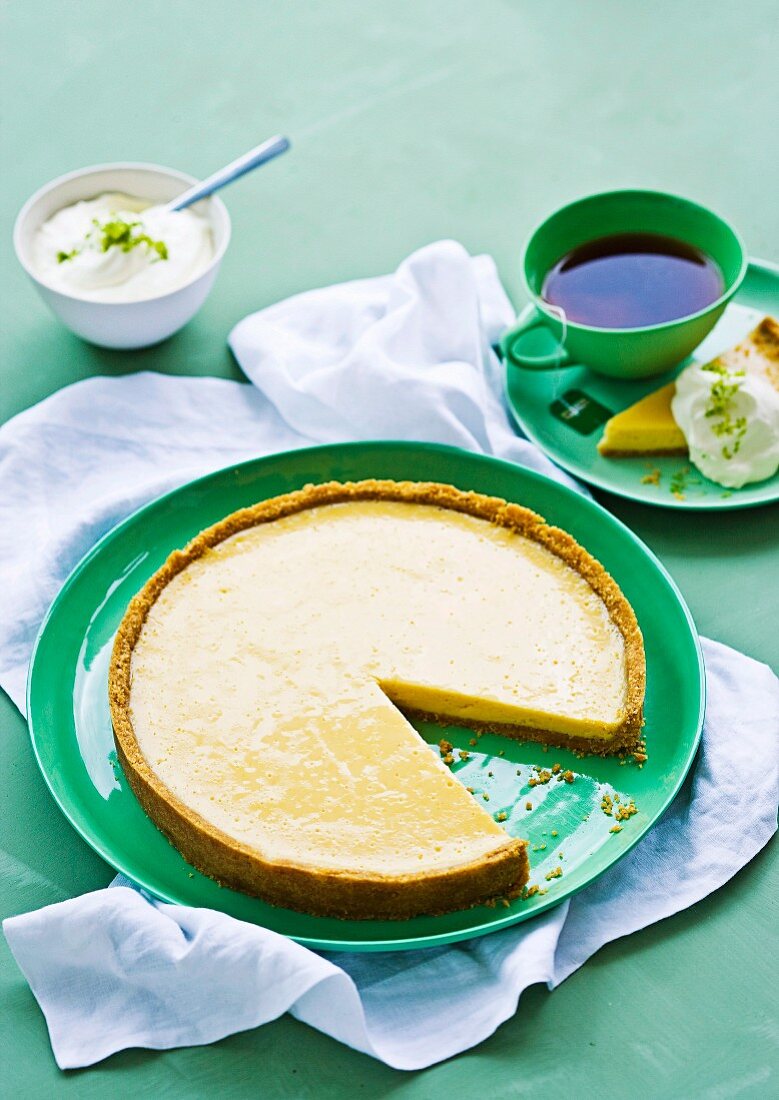 Key lime pie - lime tart from America