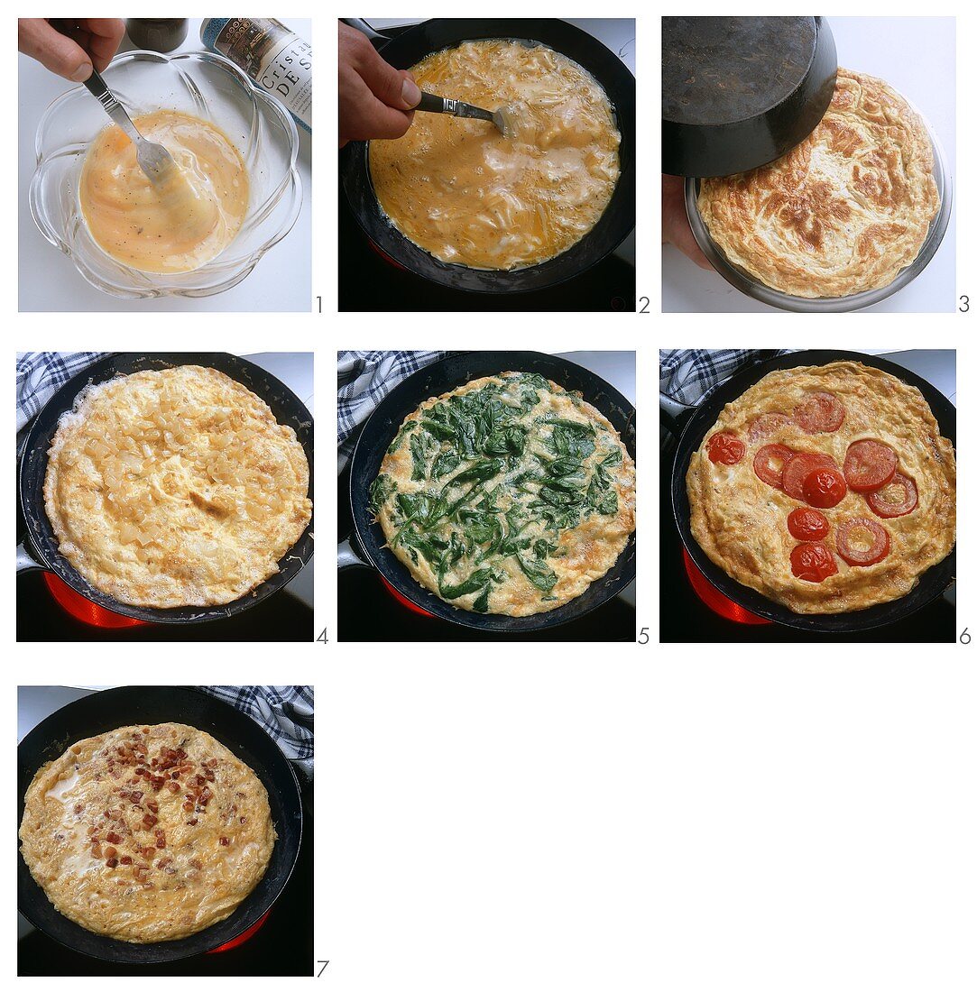 Making omelettes provençales