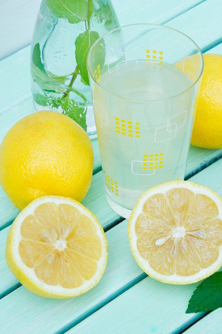 A glass of lemonade