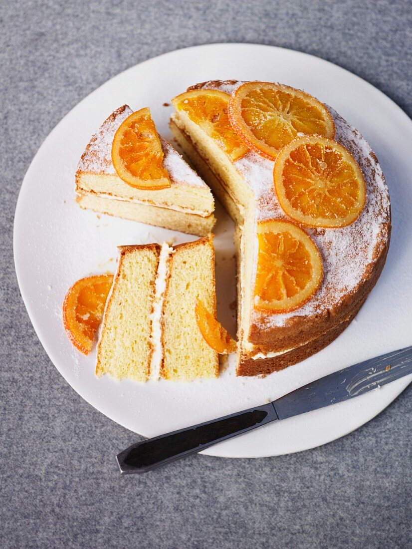 Victoria Sponge Cake mit Orangen