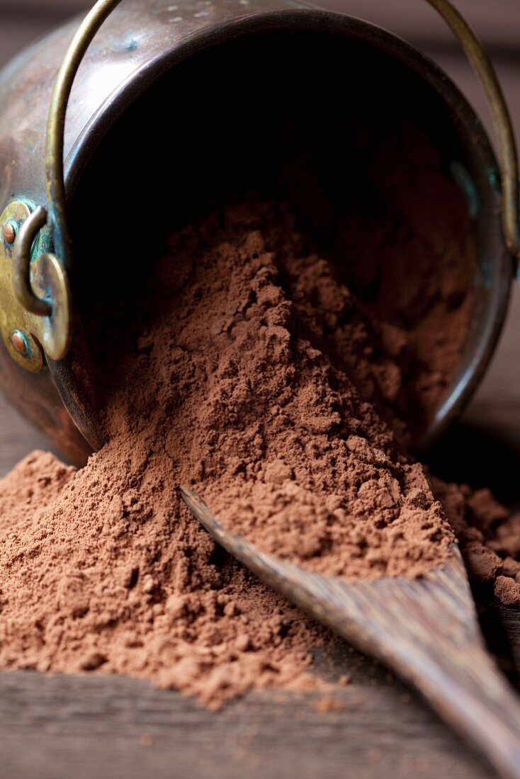 Kupfertopf mit Kakao