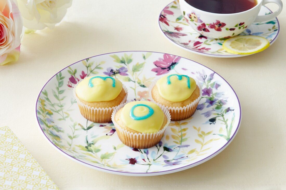 Cupcakes and a cup of tea on Mother's Day