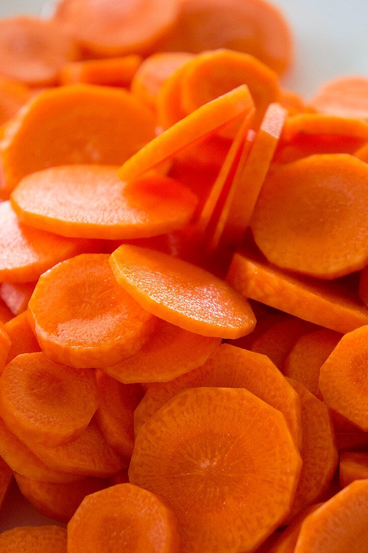 Karotten, in Scheiben geschnitten