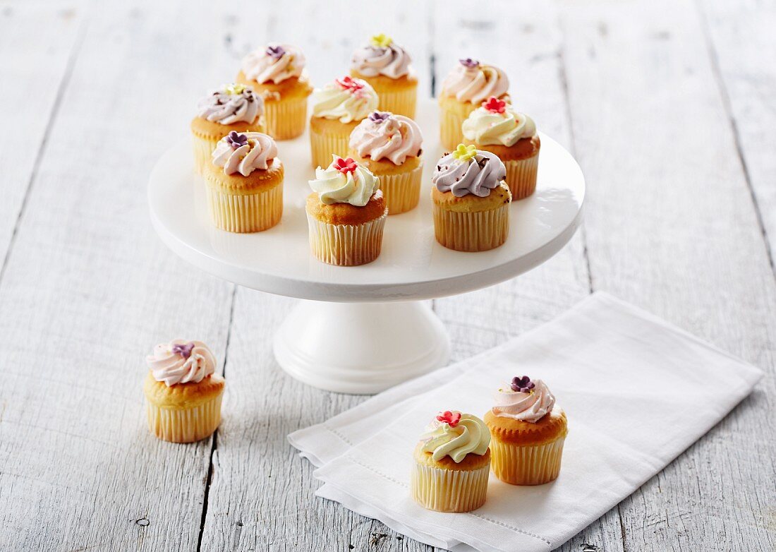 Cupcakes on a cake stand