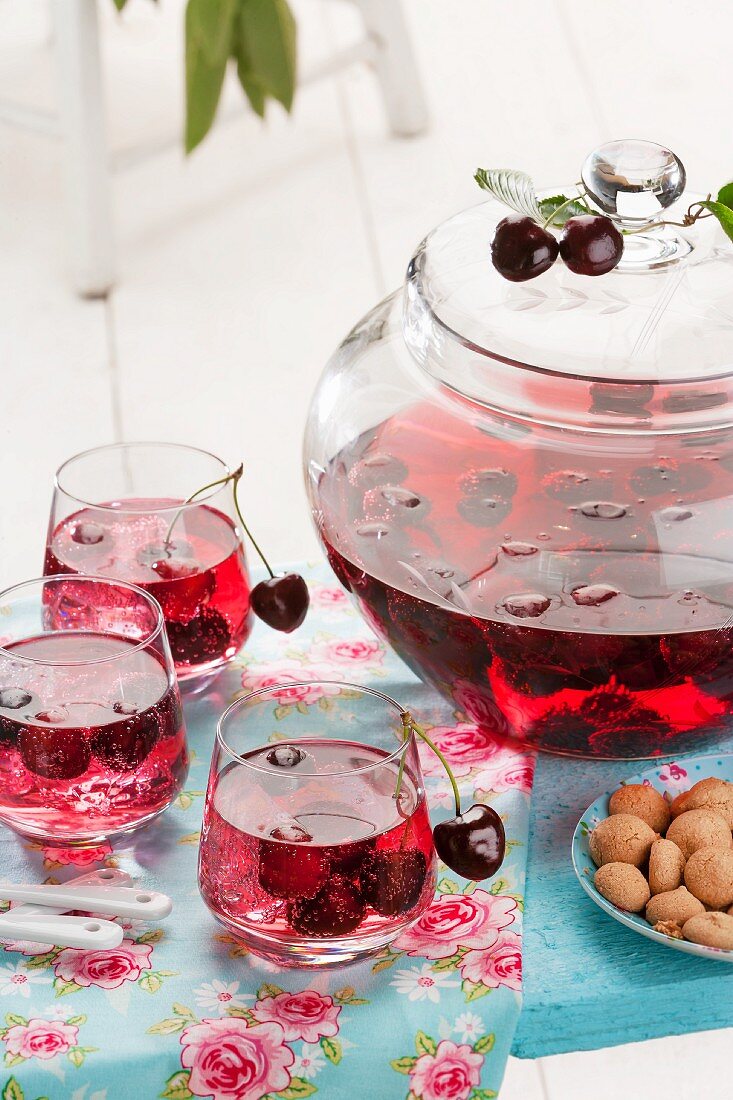 Cherry and amaretto punch