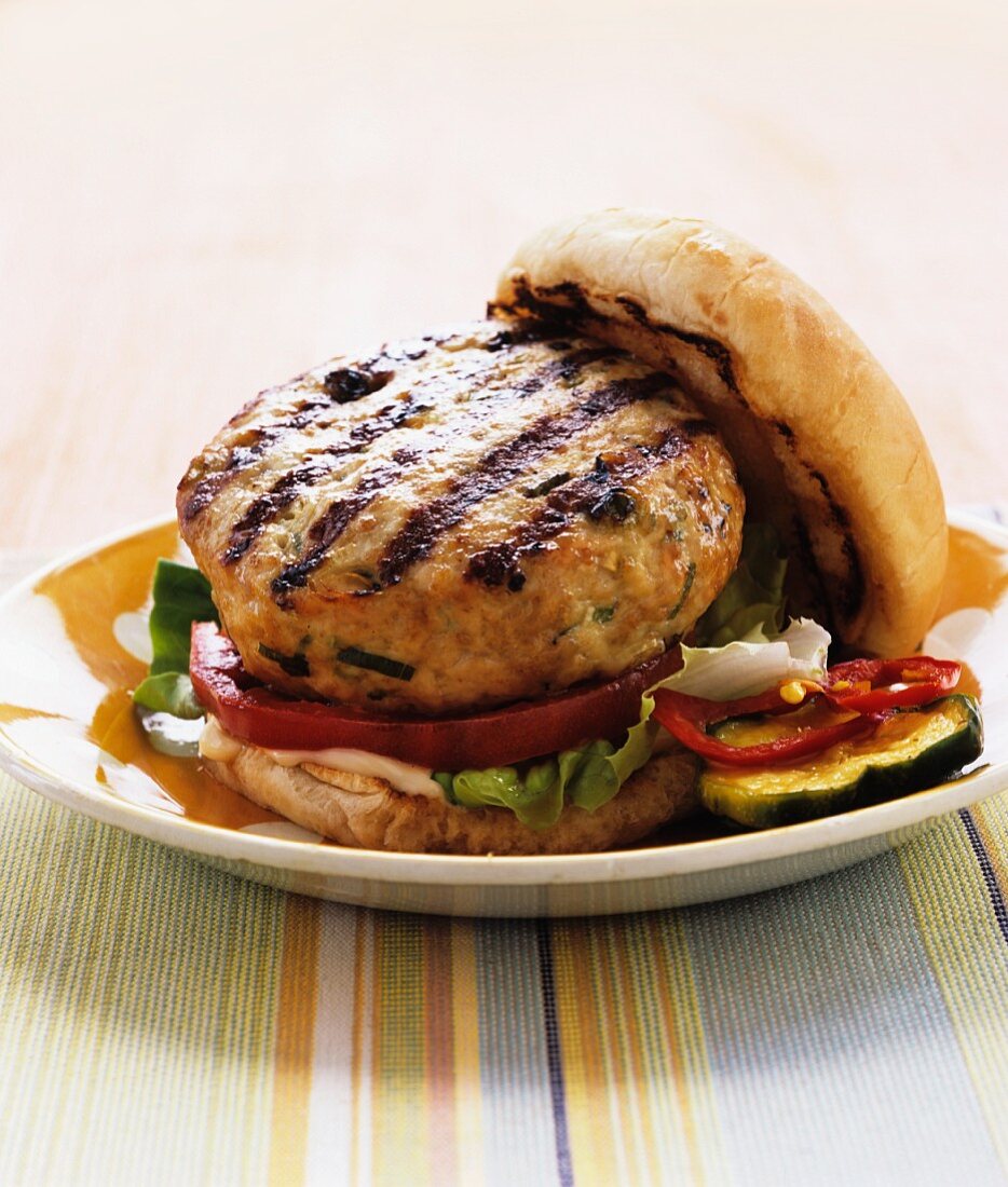 Gegrillter Chickenburger