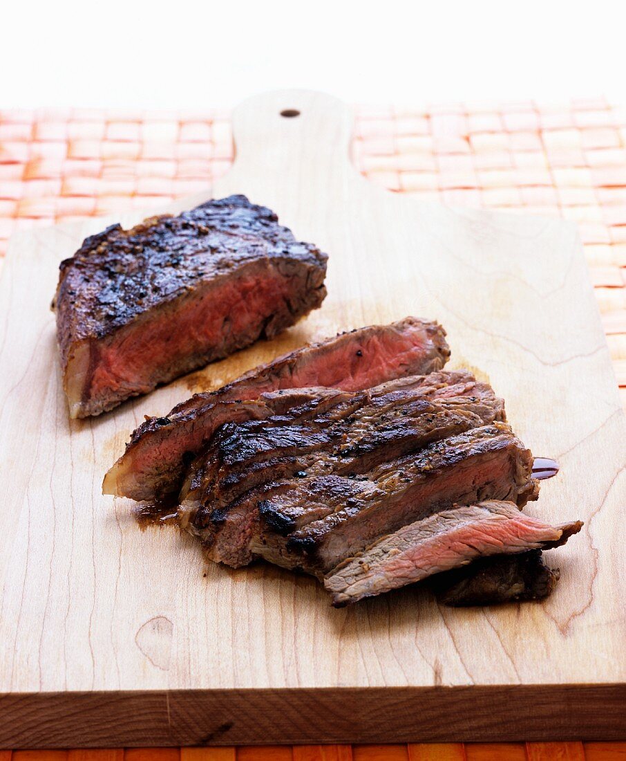 Sirloin steak, sliced