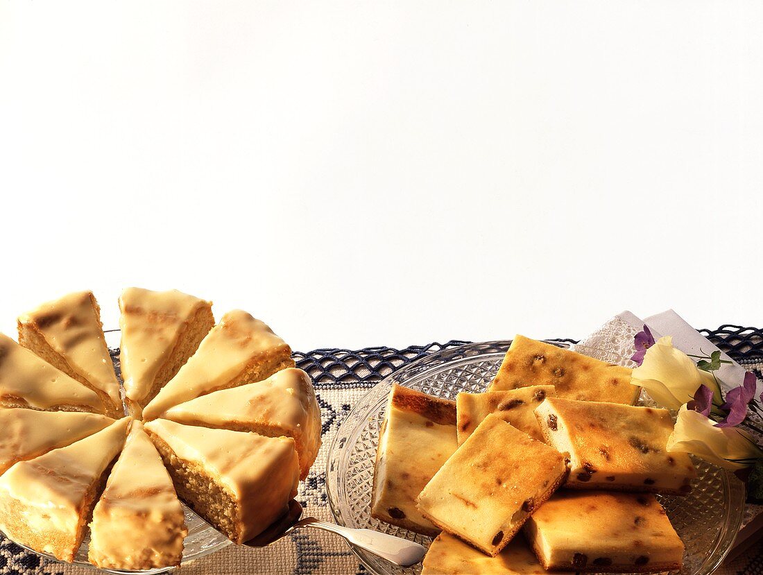 Norwegian almond cake and Finnish quark cake