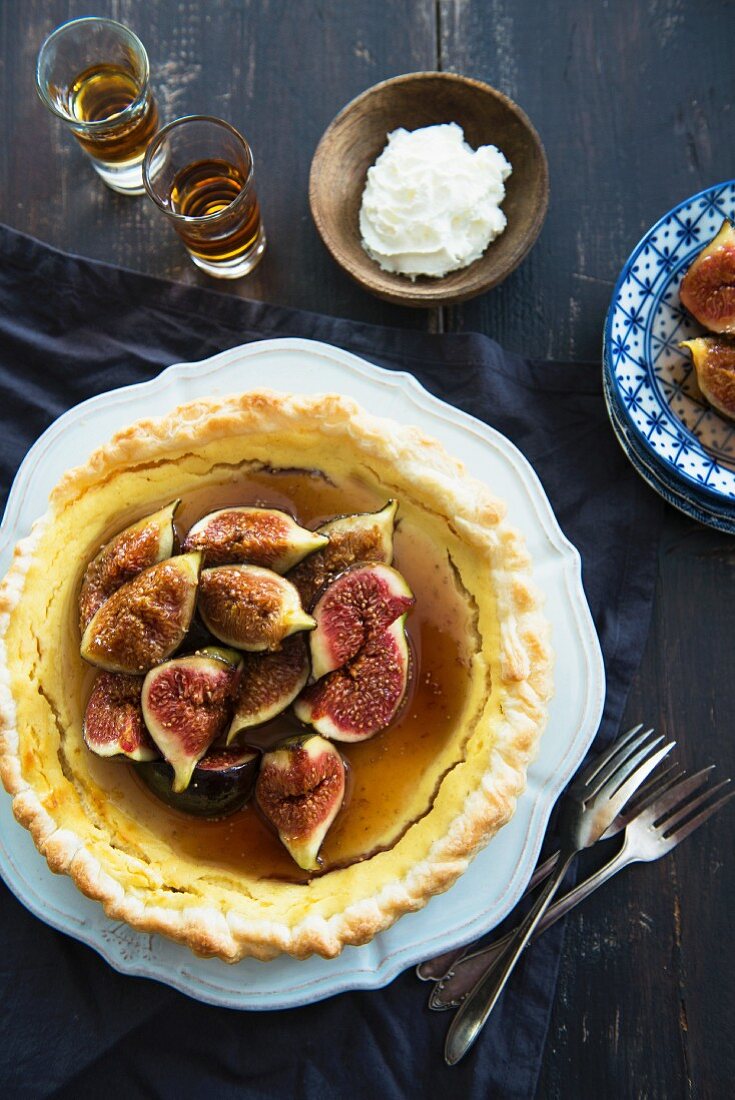 Ricotta tart with figs