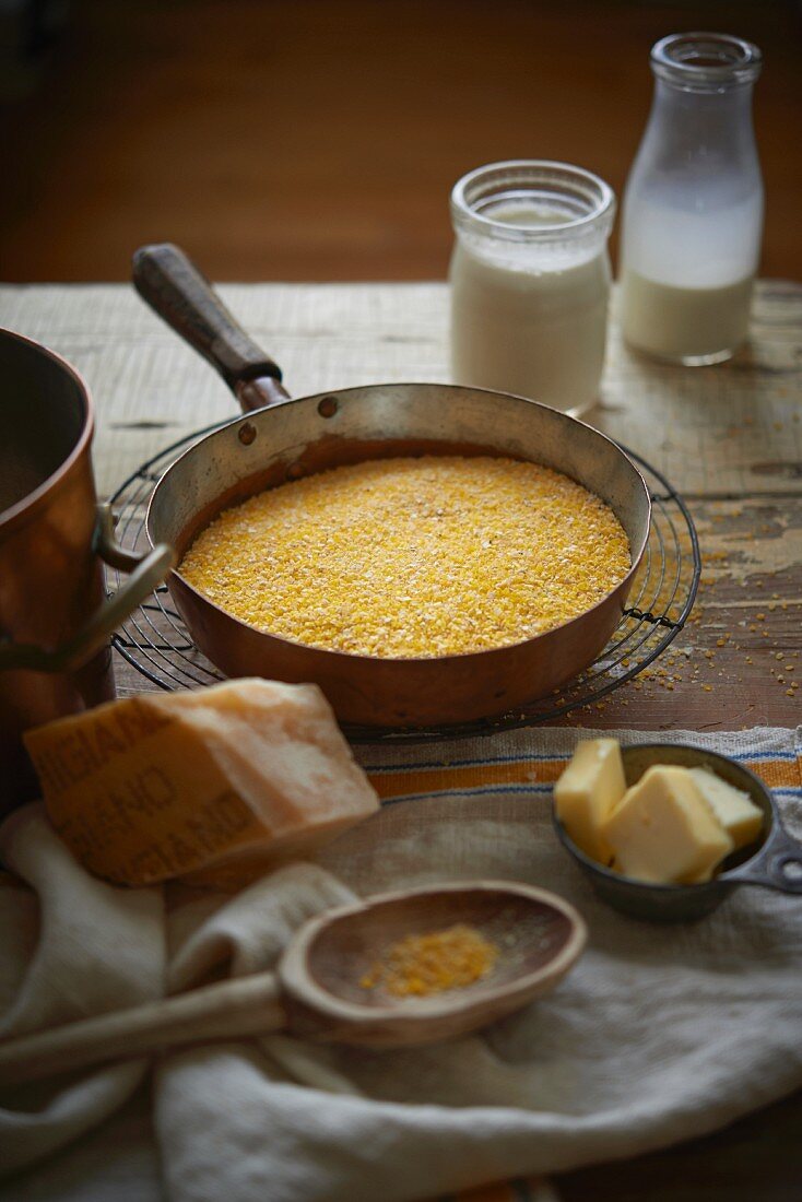 Ingredients for Making Southern Style Grits
