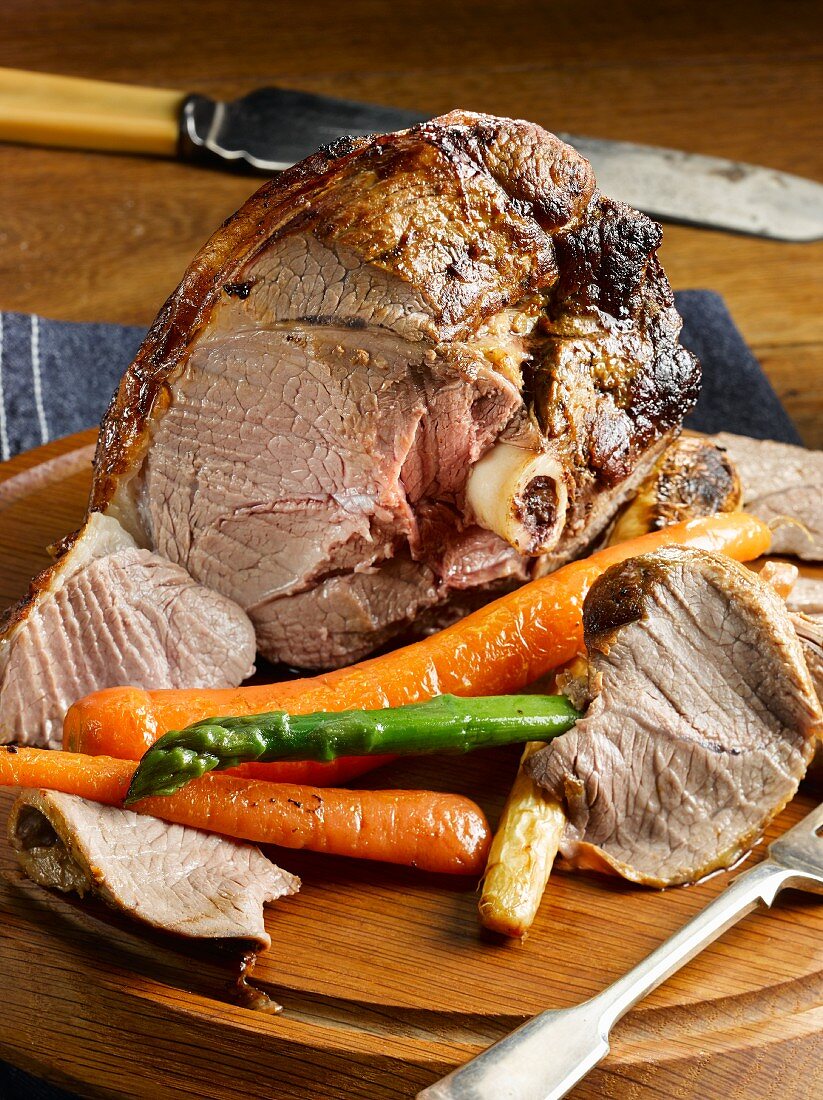 Roast leg of lamb