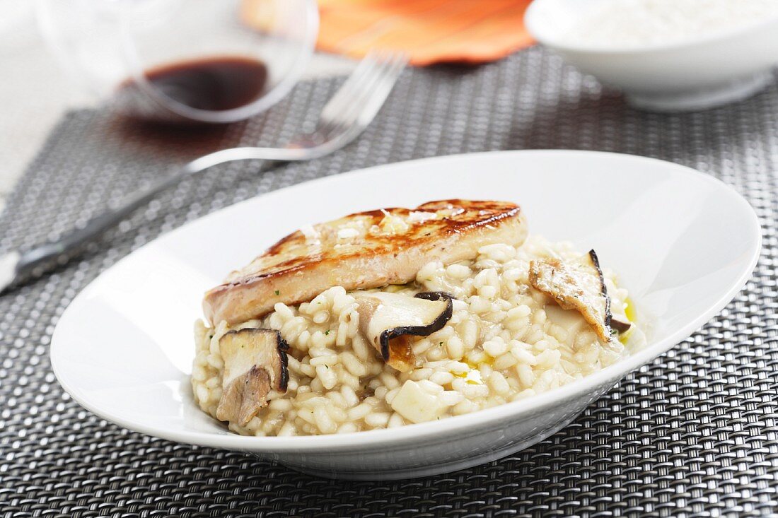 Pilzrisotto mit Gänseleber