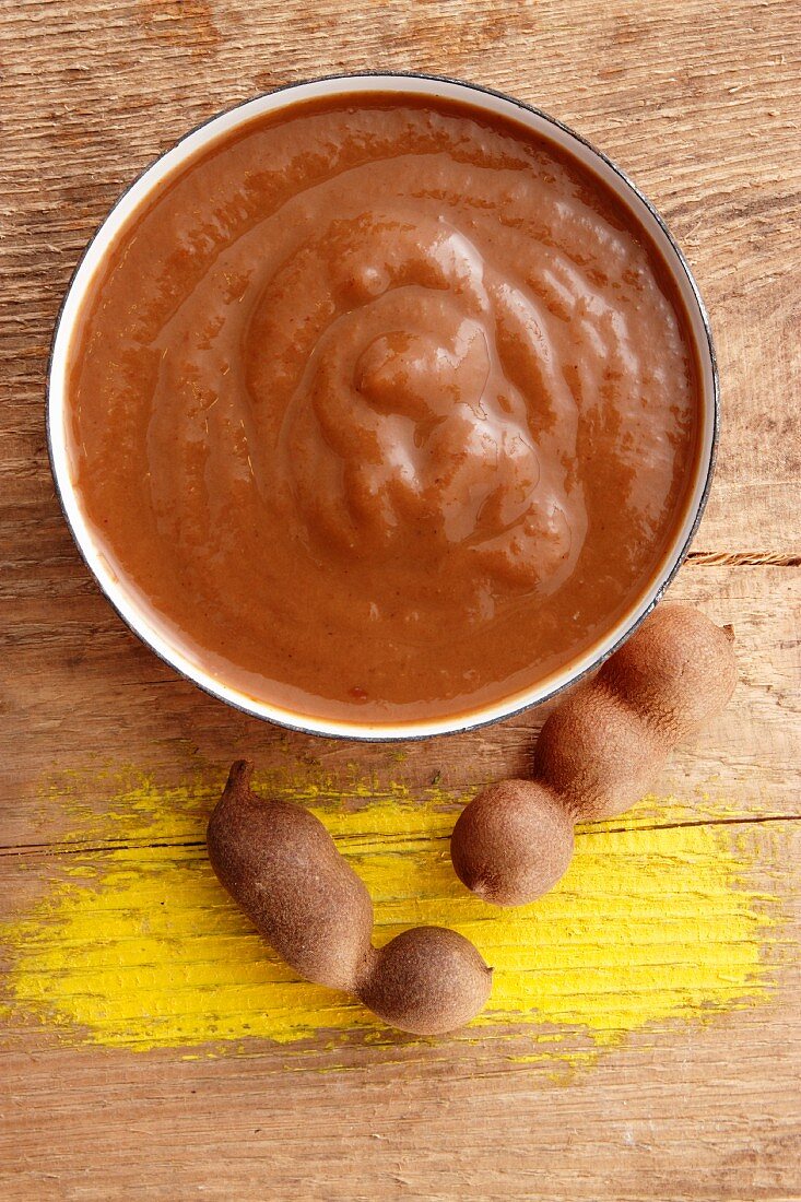 Tamarind concentrate in a bowl