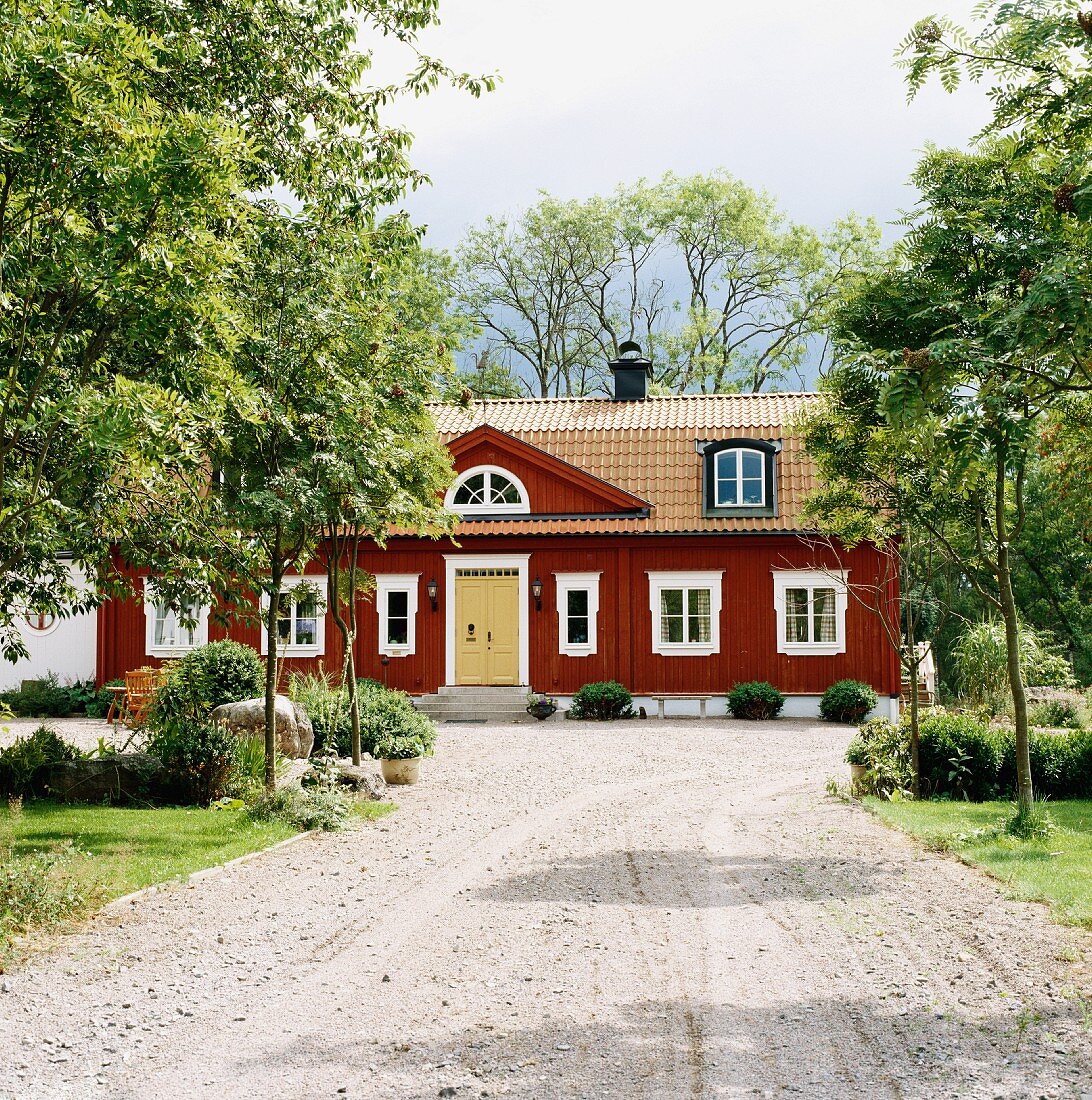 The exterior of a country house, Sweden