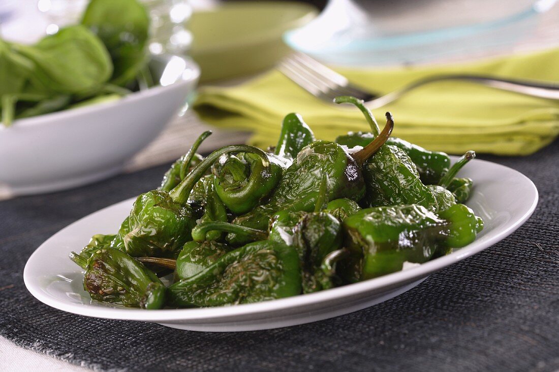 Pimientos de padron (roasted green peppers)