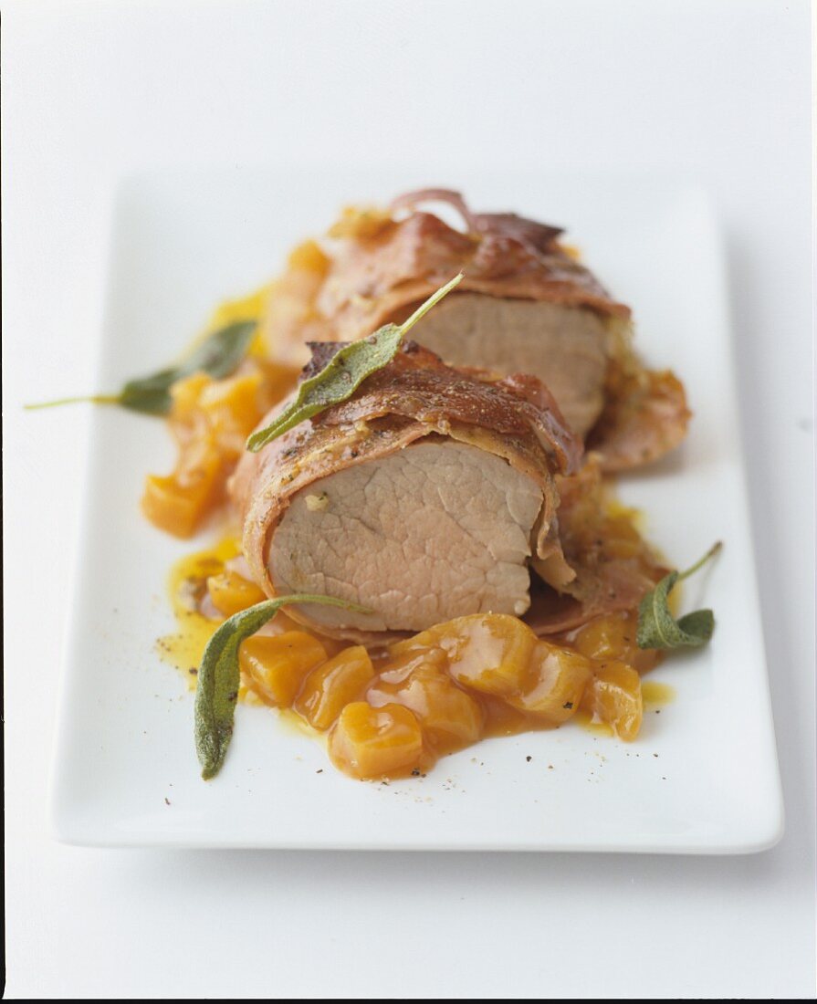 Pork fillet with prosciutto and sage