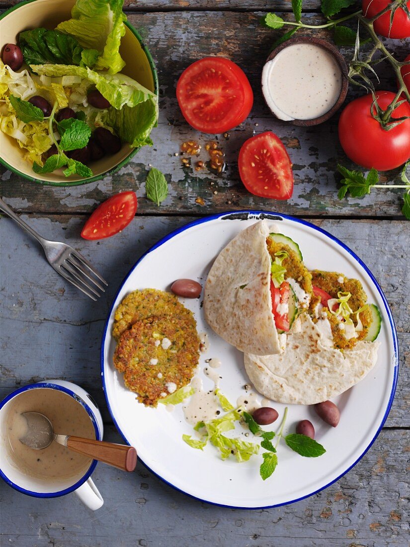 Falafel mit Pitabrot