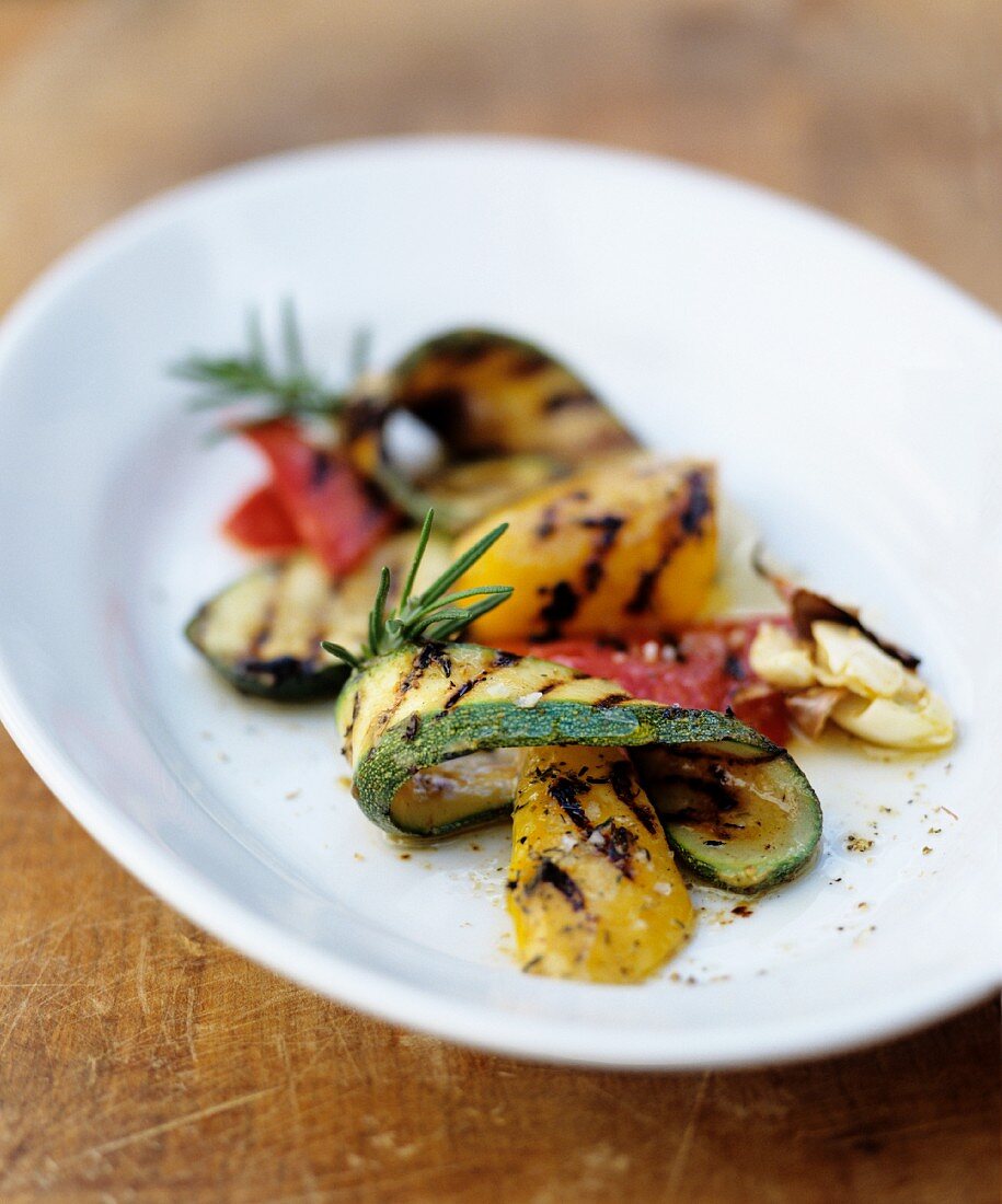 Chargrilled vegetables with rosemary and garlic