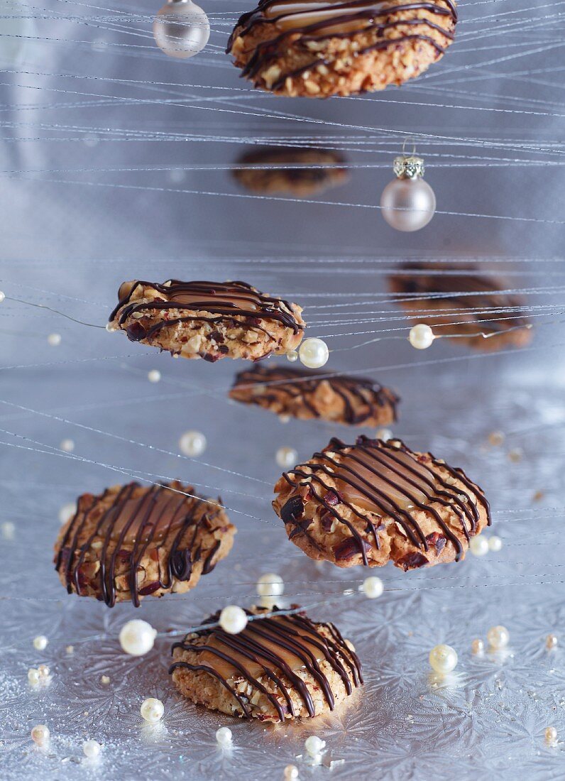 Hazelnut and toffee biscuits for Christmas