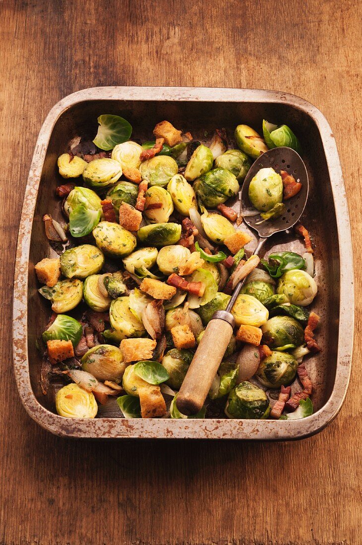 Brussels sprouts with shallots and pancetta