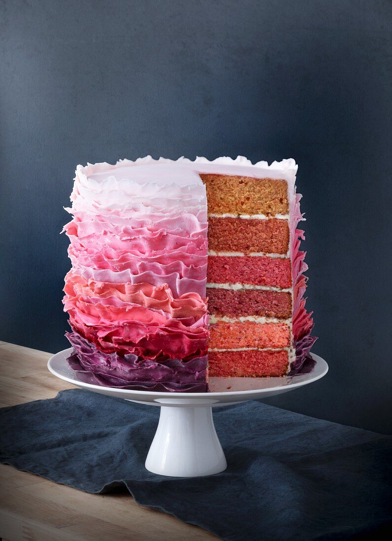 Amarena cherry layer cake