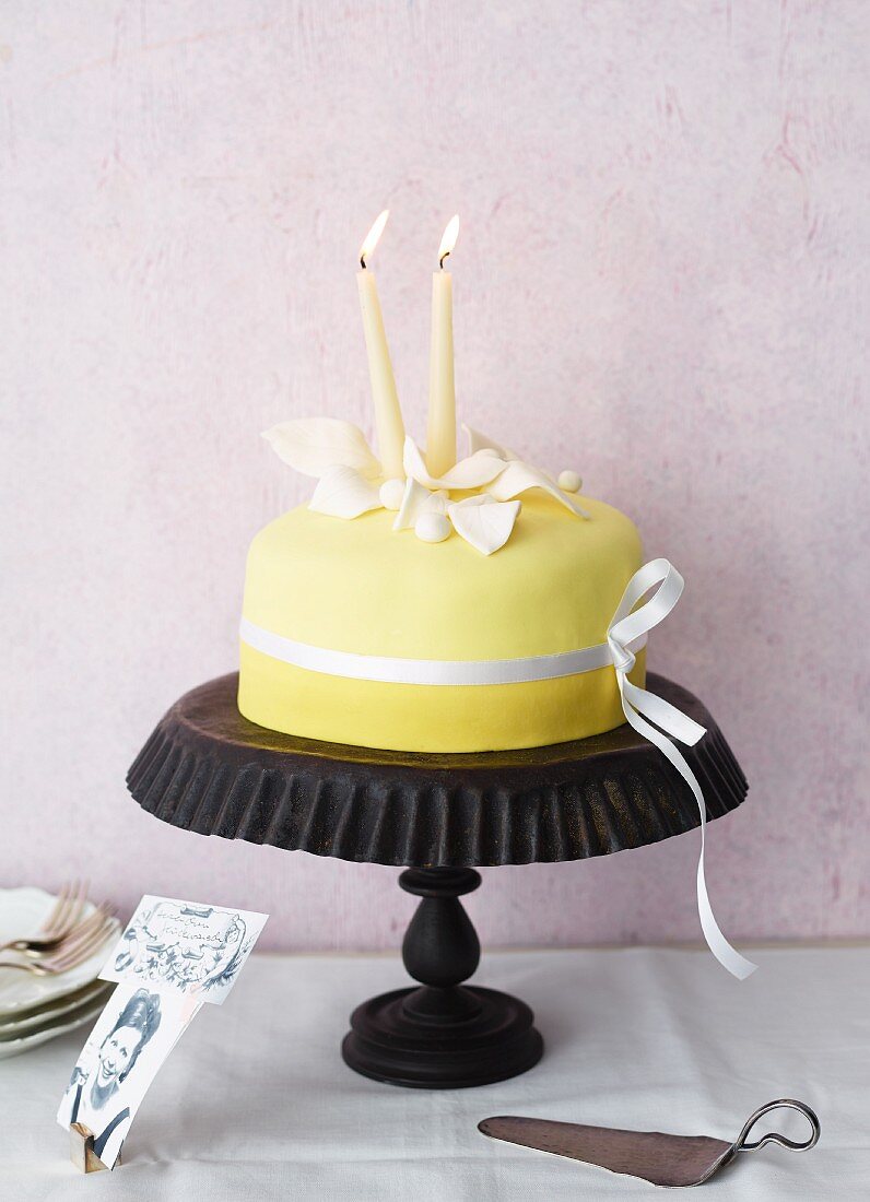 Limoncello layer cake for a birthday