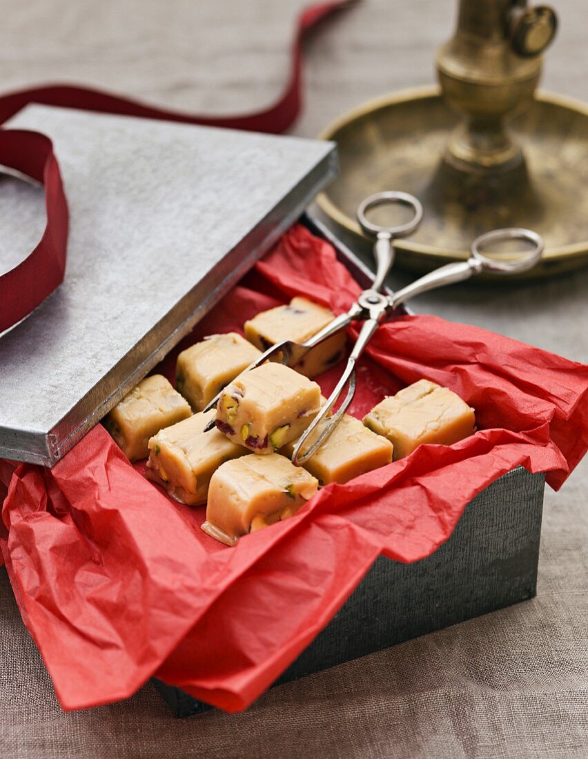 Box of toffee candies