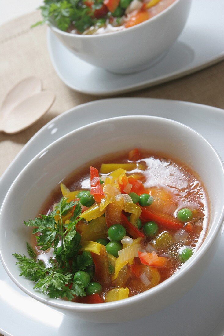 Summer vegetable soup, Italy